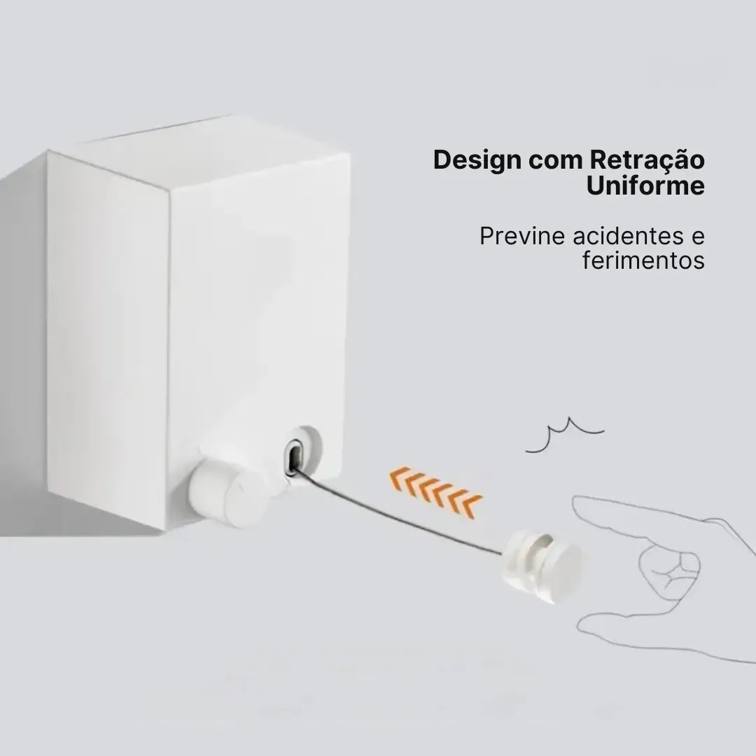 Varal Invisível Retrátil de Aço inox - OCF 🔥 QUEIMA DE ESTOQUE VERÃO