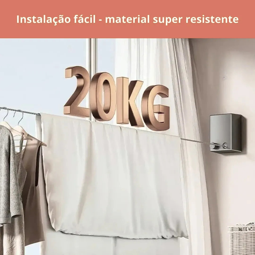 Varal Invisível Retrátil de Aço inox - OCF 🔥 QUEIMA DE ESTOQUE VERÃO