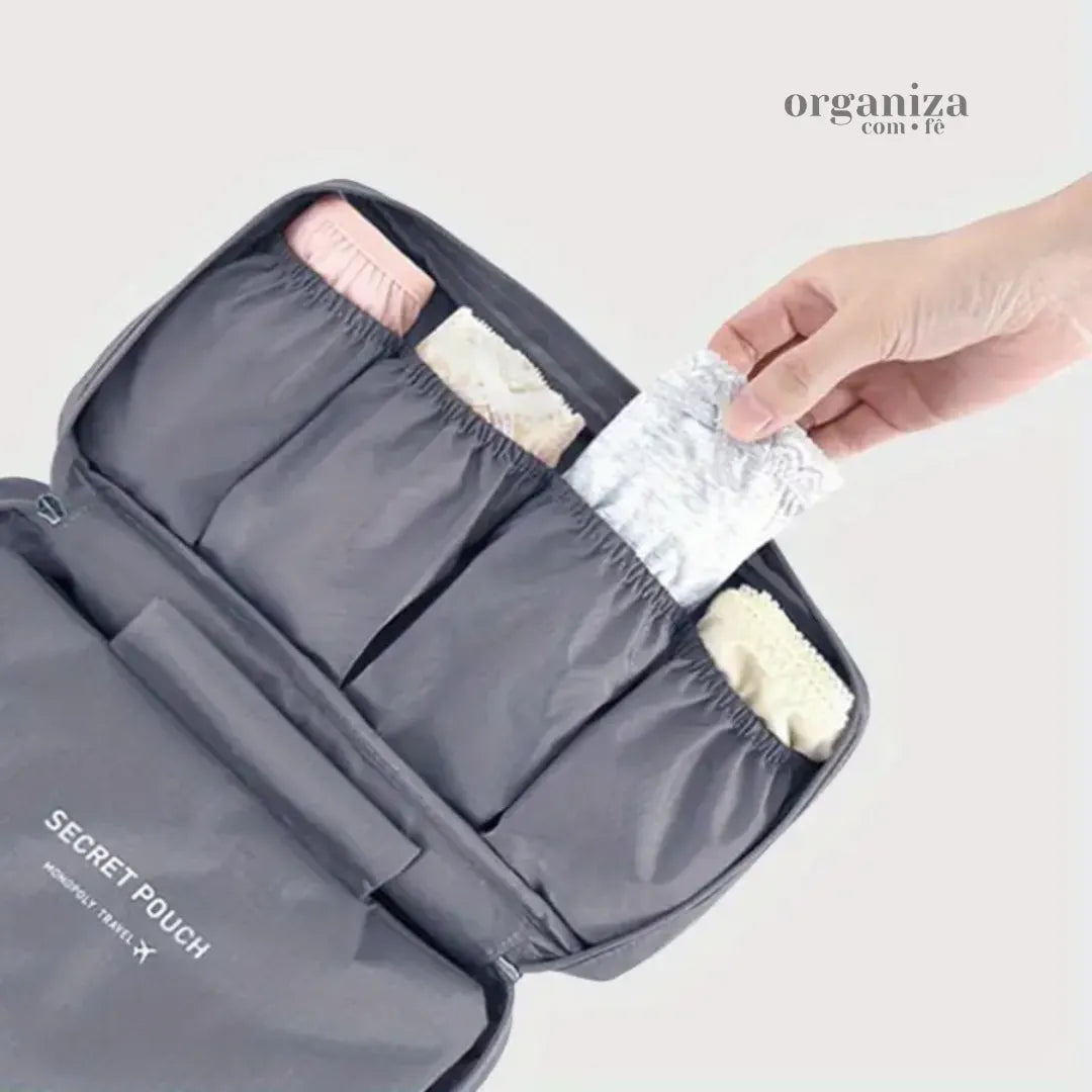 Bolsa Organizadora para Roupas Íntimas com Compartimento Secreto - OCF
