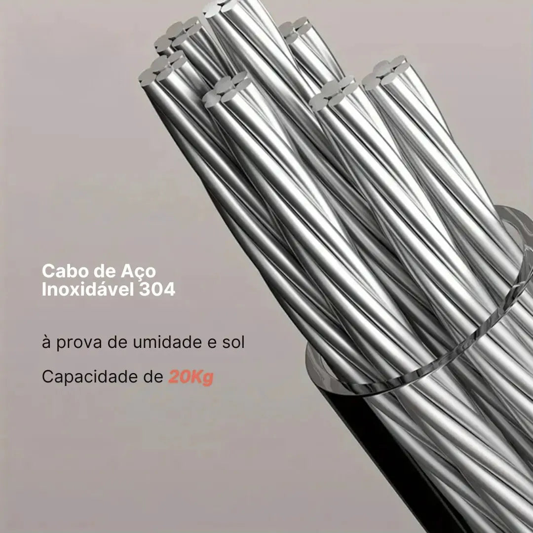 Varal Invisível Retrátil de Aço inox - OCF 🔥 QUEIMA DE ESTOQUE VERÃO