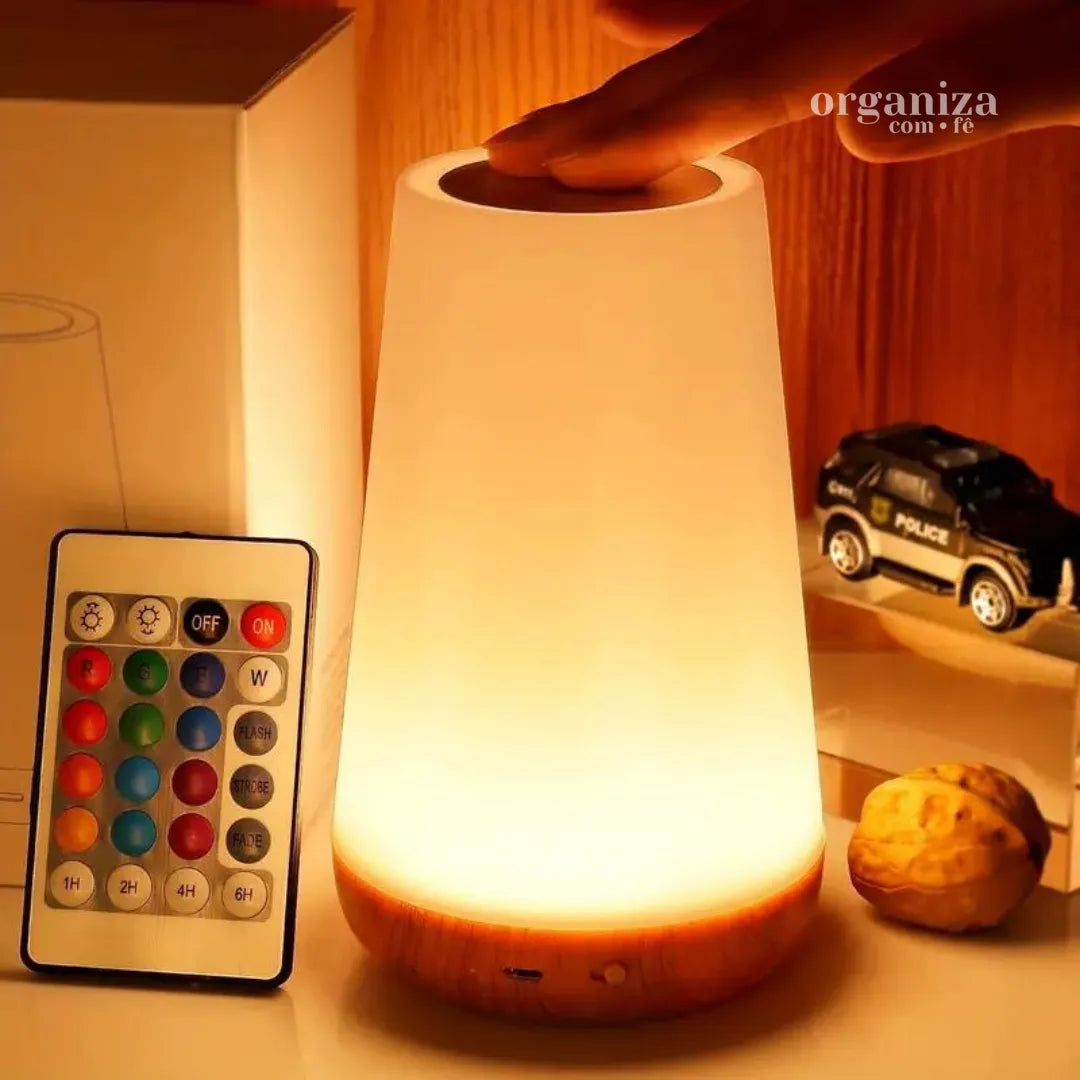 Luminária de Mesa LED Touch com Controle Remoto - OCF