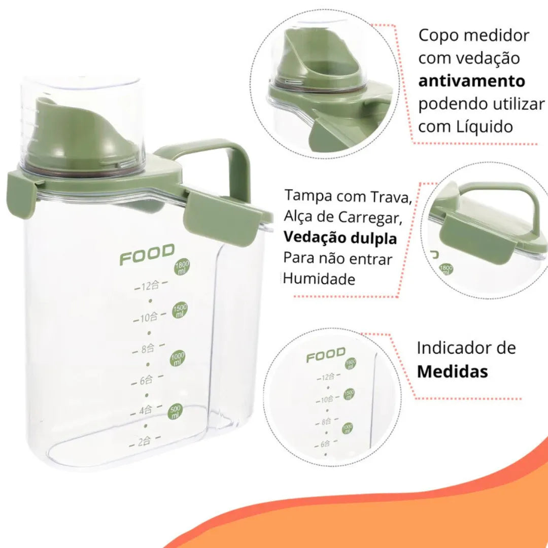 Kit de Potes Herméticos com Copo Dosador – OCF