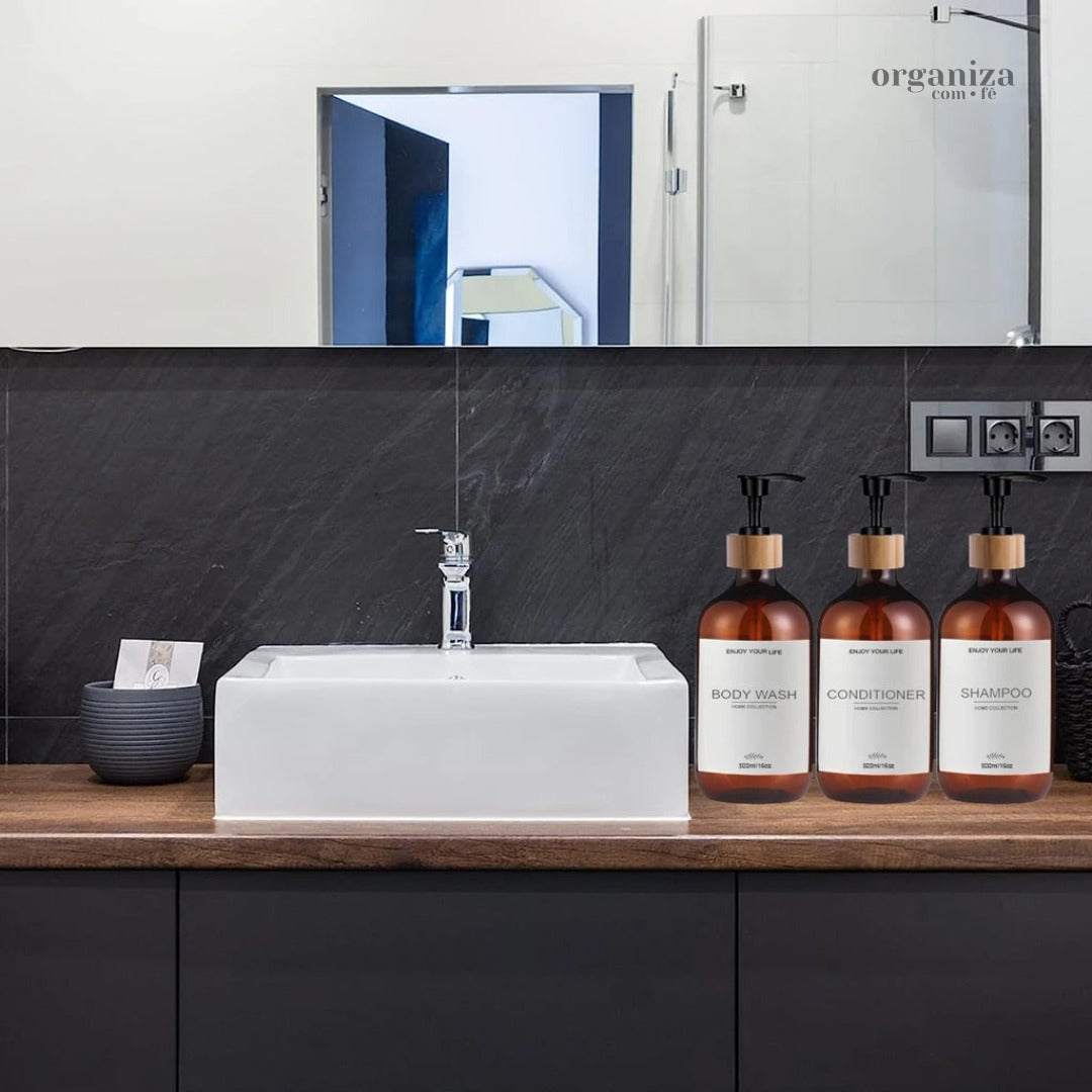 Coleção em Dispenser para Shampoo/Condicionador/Sabonete Líquido - OCF