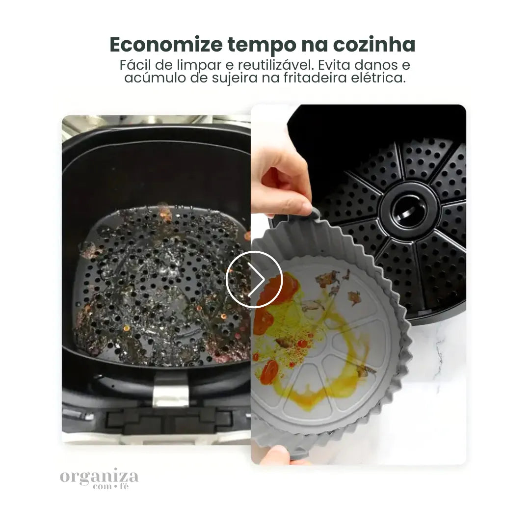 Forma de Silicone Premium com Alça para Air Fryer - OCF