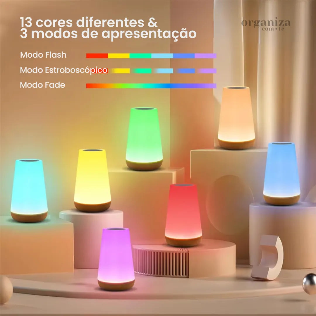 Luminária de Mesa LED Touch com Controle Remoto - OCF